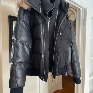 EUC - Rudsak Mens puff bomber with leather XL/XXL